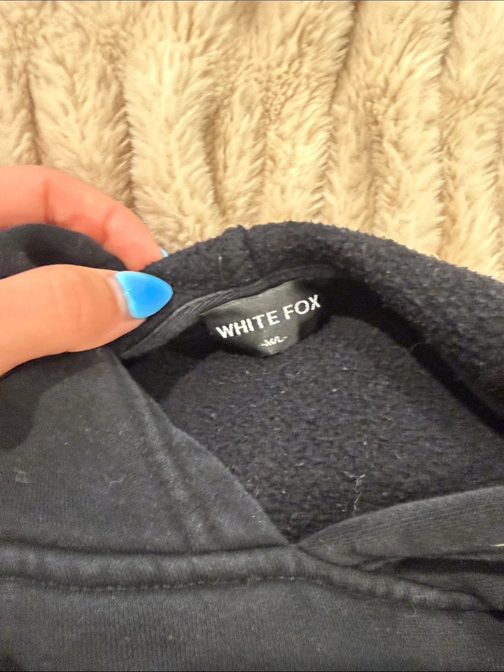 White Fox Boutique Black Crewneck Sweatshirt